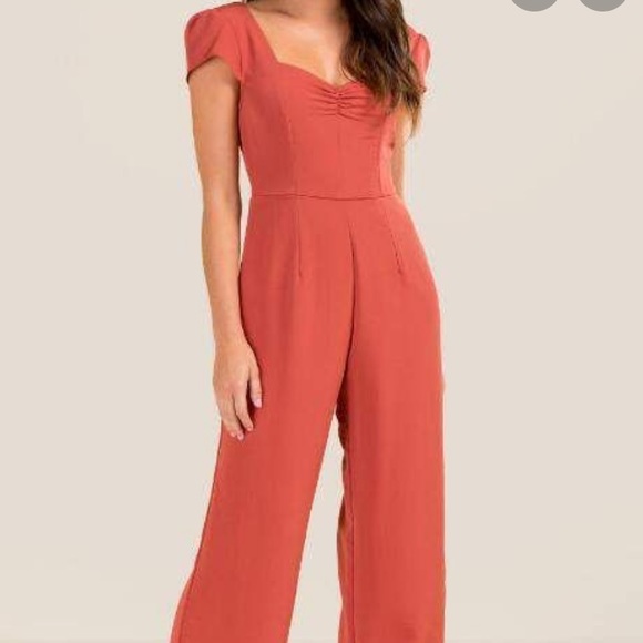 Francesca's Collections Other - Francesca’s Collection Rust Orange Jumpsuit